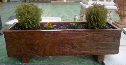  Jardineras o maceteros en piedra artificial y hormign imitacin madera | Prefabricados Linares |  Tel/Fax.: 918 66 06 45 - Mvil: 625 57 22 09 / 652 80 01 48