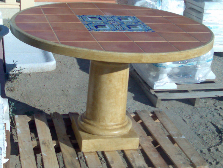 Mesas y bancos para jardines prefabricados piedra artificial mobiliario