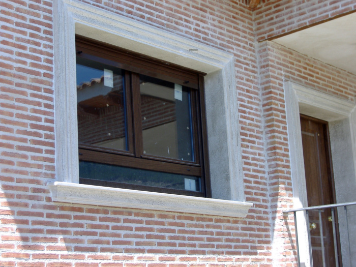 Recercados ventanas puertas rústicos lisos piedra artificial prefabricados
